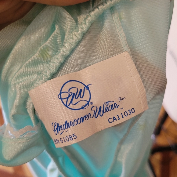 Vtg Mint nighty top Sleepwear Glow in the Sark stars! Medium - Picture 7 of 8